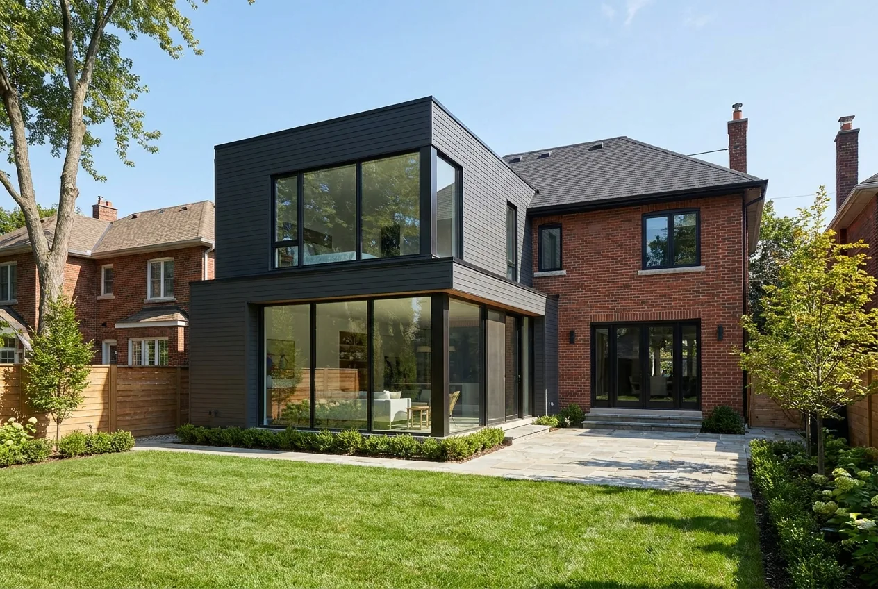 Home addition framed and built by general contractor Luxe Development
