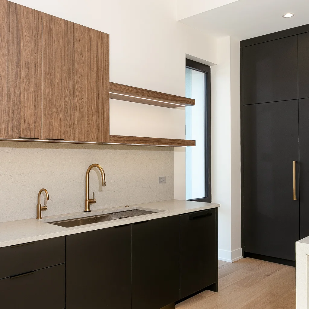 Brass fixture and hardware detail selected during a Luxe Development curation